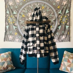 Tillys Full Tilt Wool Blend Buffalo Plaid Jacket